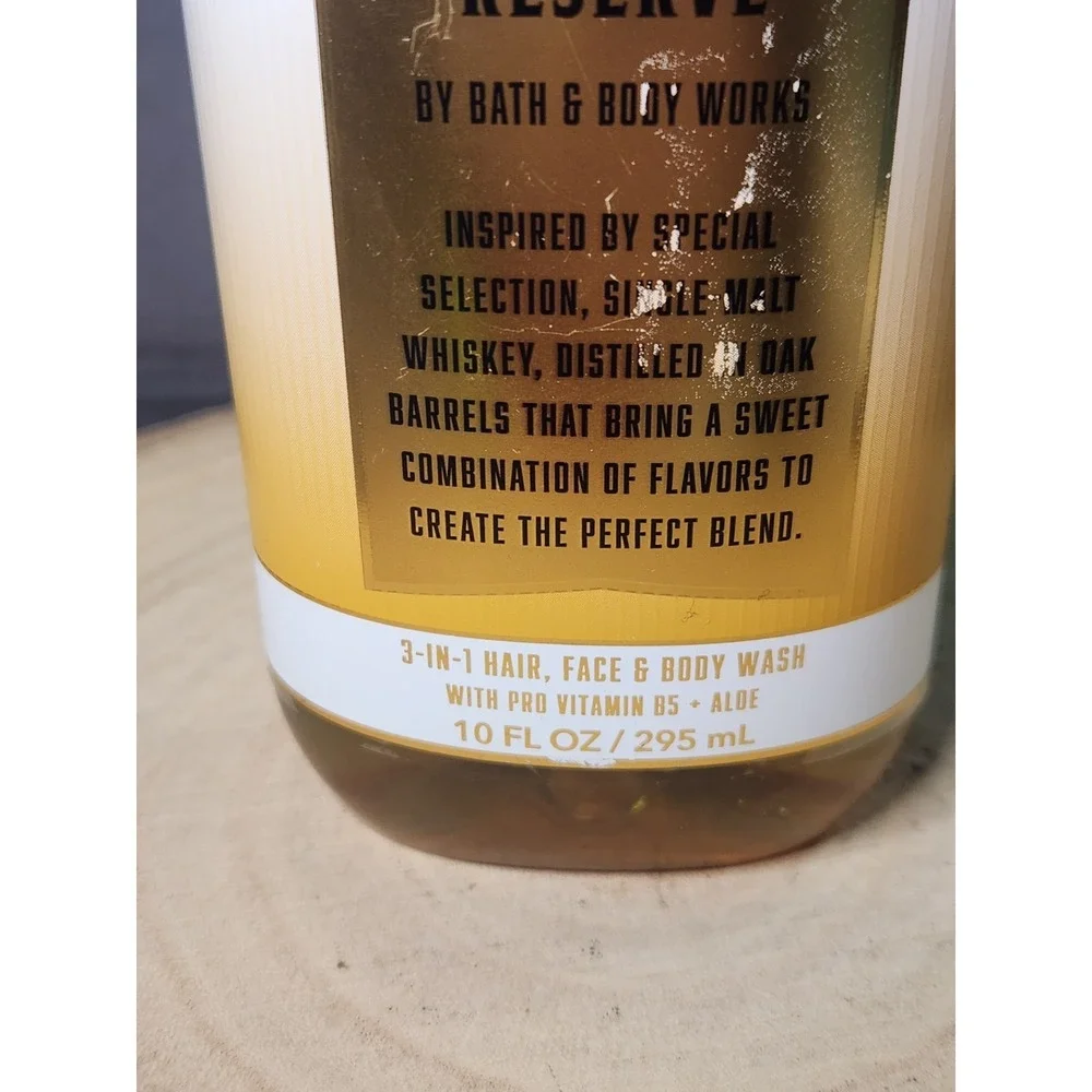 1 BATH‎ & BODY WORKS WHISKEY RESERVE FOR MEN'S 3 IN 1 HAIR FACE WASH SHOWER GEL